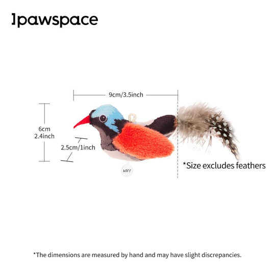 2-Pack Cat Toys Interactive Cat Toys Bird Shaped Cat Toys Cat Toys With Chirping Sound,Random color