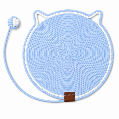 Cat Scratching Mat with Attached Toy Ball - Various Colours