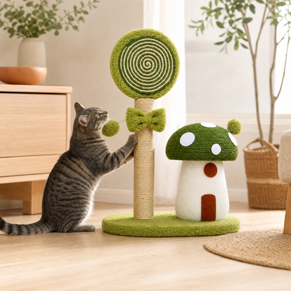 Mushroom Cat Scratching Post - Various Colours