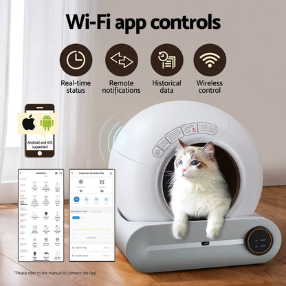 i.Pet Automatic Cat Litter Box - Self-Cleaning - Large 9L