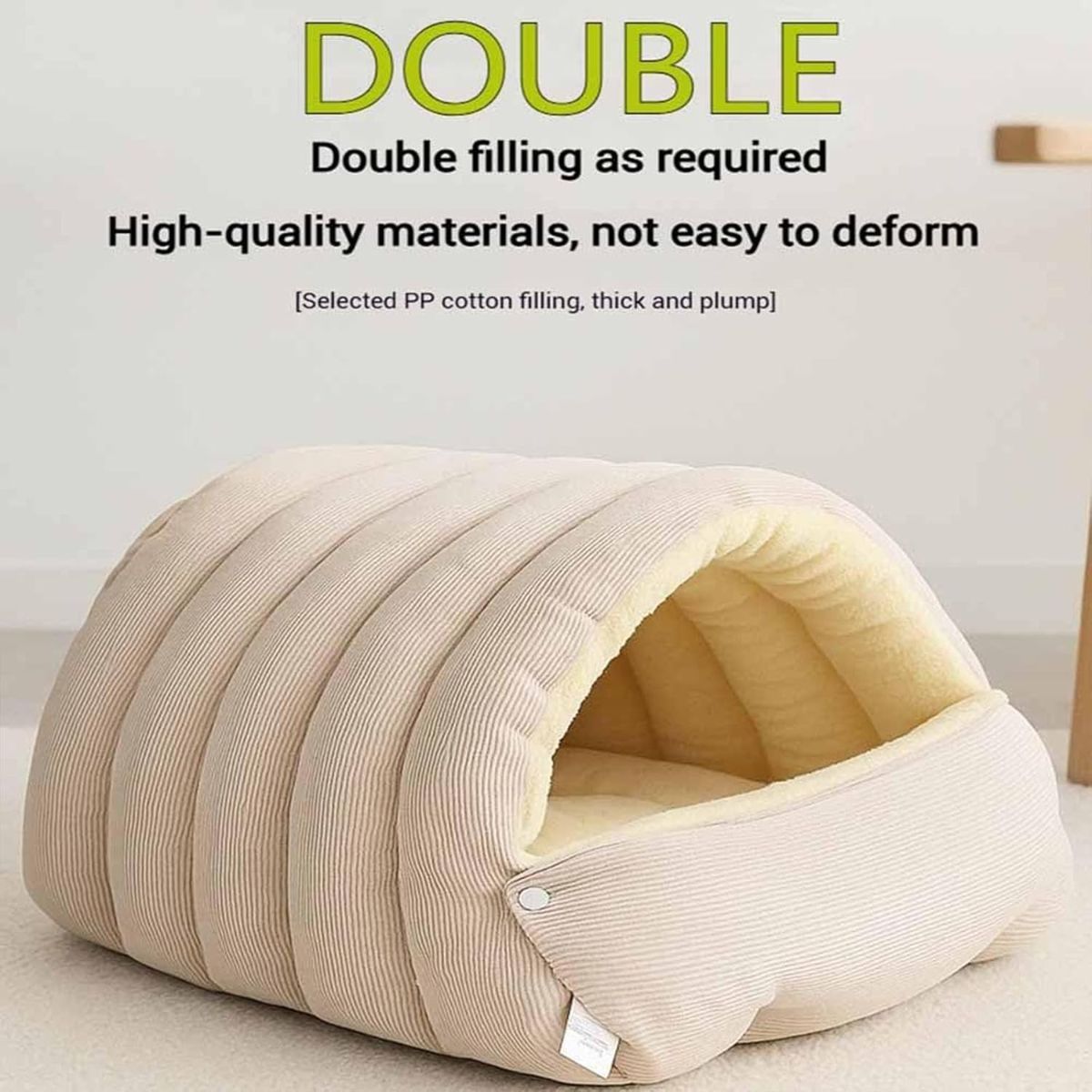 Cozy Monster Cat Bed, Cave Style Pet Bed, Cat Beds for Indoor Cats, Cat Cave Bed Cat Tent with Removable Cushion, Warm Cave Nest Sleeping Bed Puppy House for Cats Small Dogs - Blue - Size 43cm*40cm*28cm