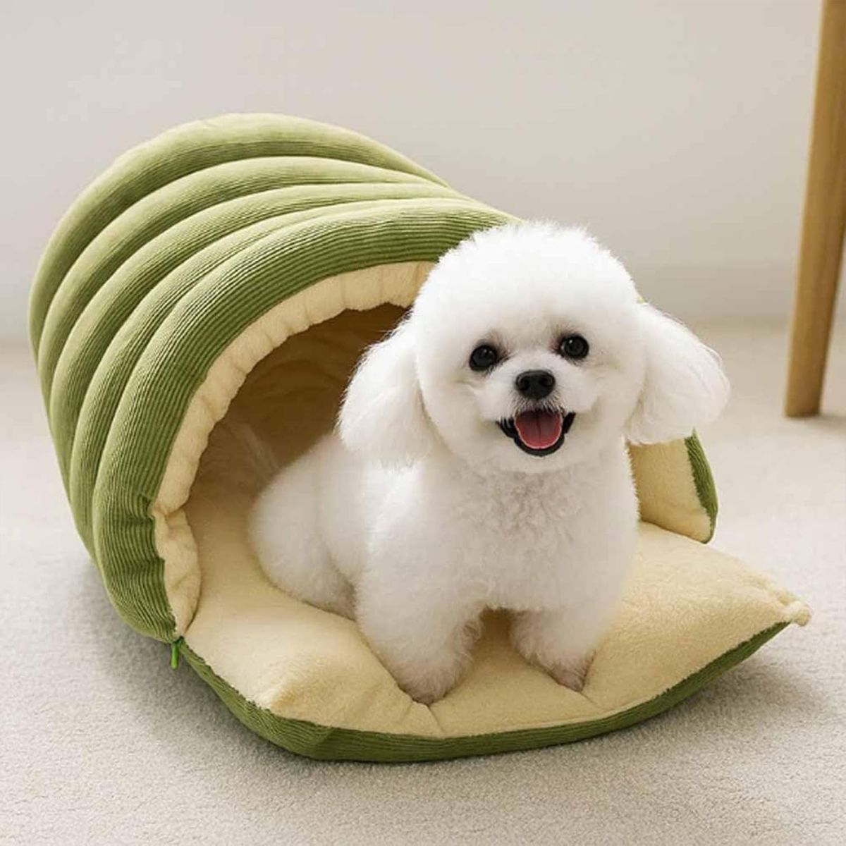 Cozy Monster Cat Bed, Cave Style Pet Bed, Cat Beds for Indoor Cats, Cat Cave Bed Cat Tent with Removable Cushion, Warm Cave Nest Sleeping Bed Puppy House for Cats Small Dogs - Blue - Size 43cm*40cm*28cm