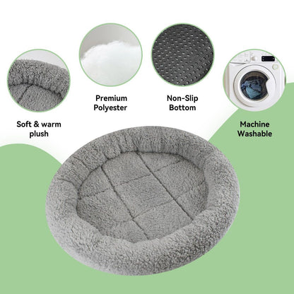 Cat Bed Plush Round - Gray / 40cm