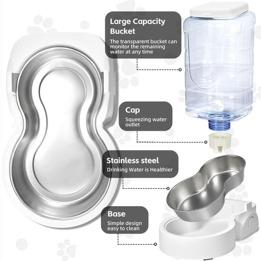 Cat Feeder Automatic Cat Feeder Cat Water Dispenser Cat Feeding Set Pet Care
