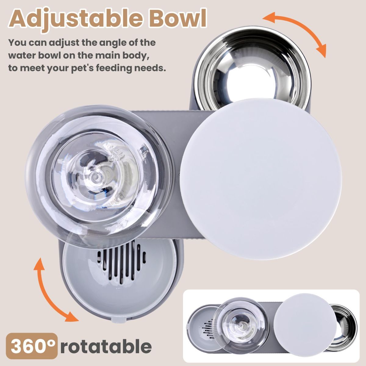 Cat Automatic Feeder Cat Water Dispenser Pet Feeding Set Cat Food Dispenser