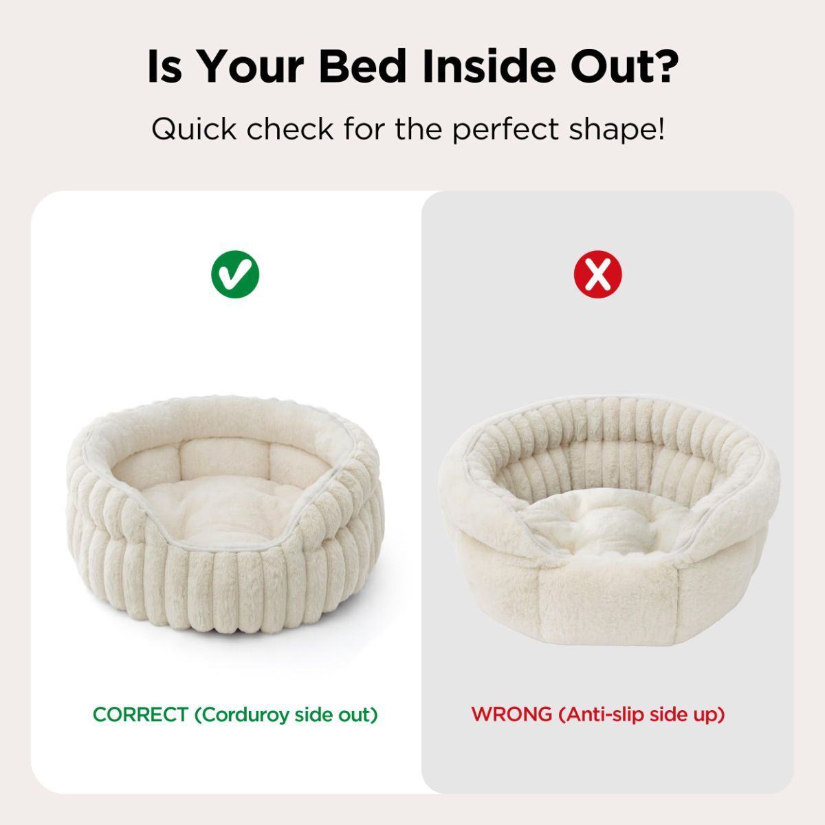 Cat Bed Plush Round - Grey