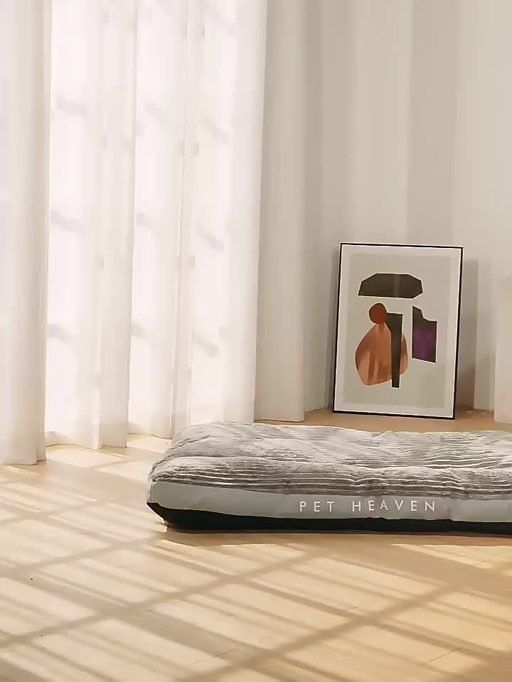 High Backrest Thick Dog Bed - Grey