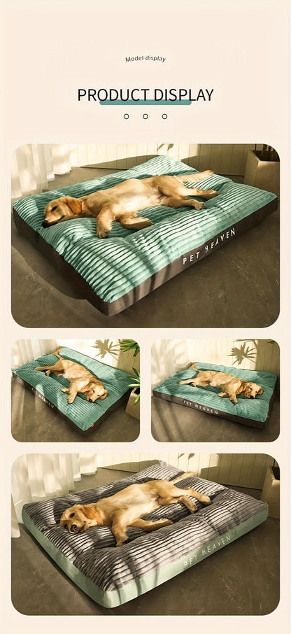 High Backrest Thick Dog Bed - Grey
