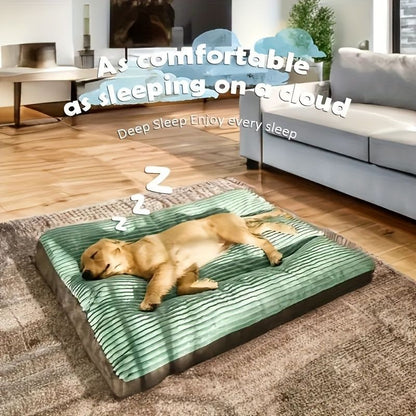 High Backrest Thick Dog Bed - Grey