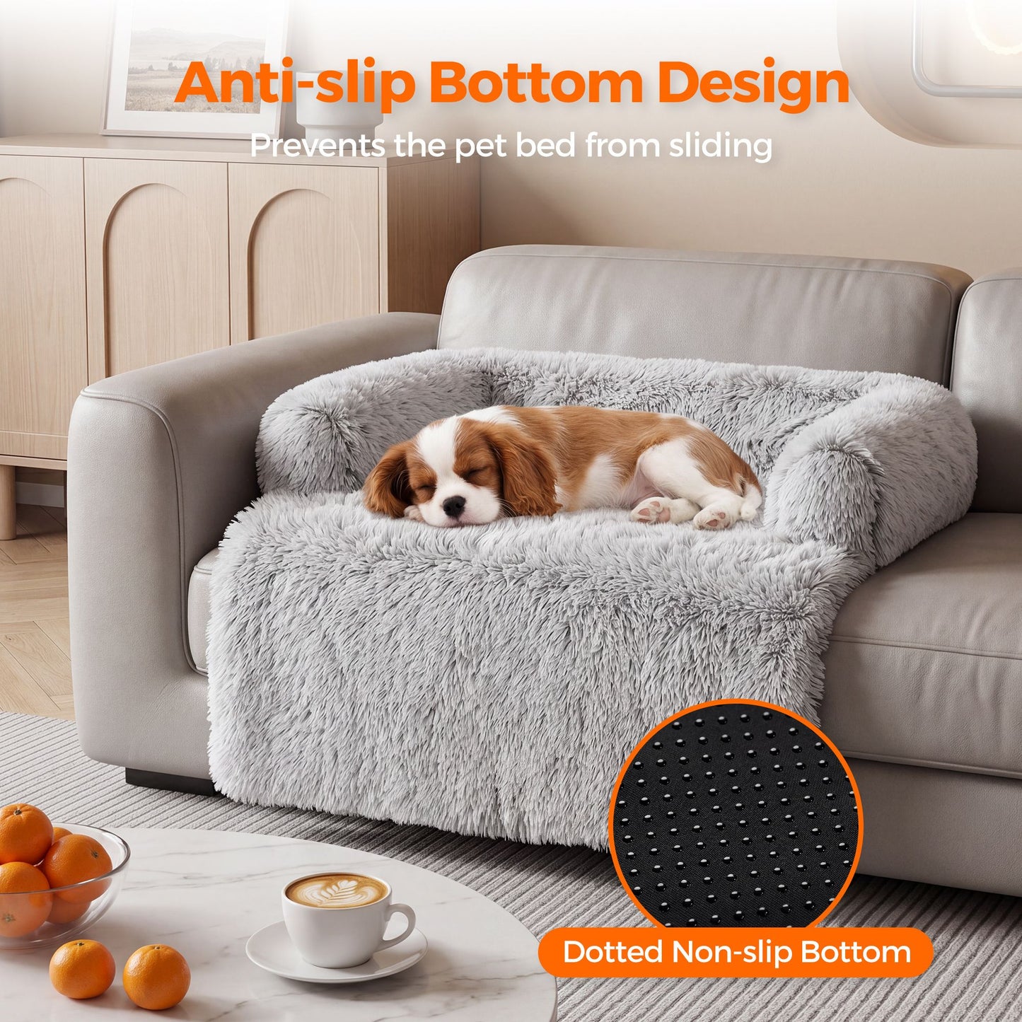 Plush Dog Bed Dog Bed With Bolster Comfortable Dog Bed Large Dog Bed Small Dog