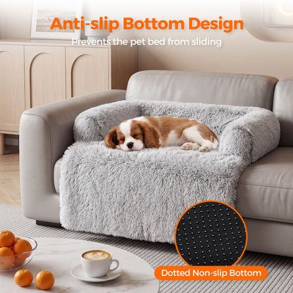 Plush Dog Bed Dog Bed With Bolster Comfortable Dog Bed Large Dog Bed Small Dog