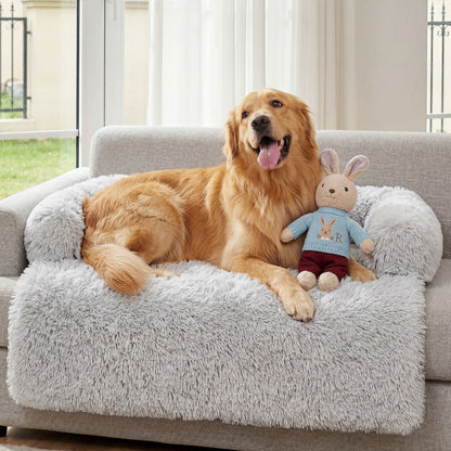 Plush Dog Bed Dog Bed With Bolster Comfortable Dog Bed Large Dog Bed Small Dog