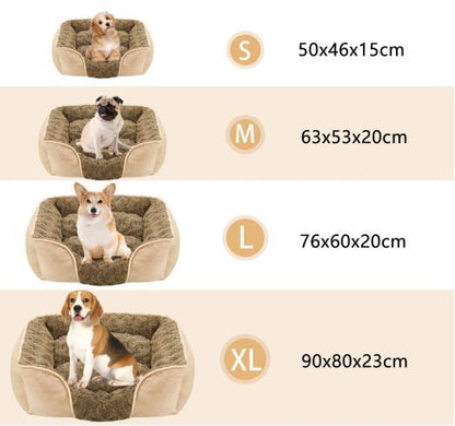 Orthopedic Dog Bed - Anti-Slip Bottom - Camel