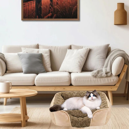 Orthopedic Dog Bed - Anti-Slip Bottom - Camel