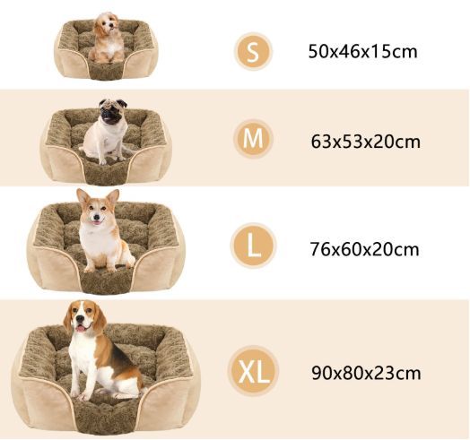 Dog Bed for Small Medium Dogs, Cat Bed for Indoor Cats. Washable Orthopedic Dog Bed. Removable Sleeping Mat, Durable Pet Bed with Anti-Slip Bottom - Dark Gray - Size 50cmx46cm