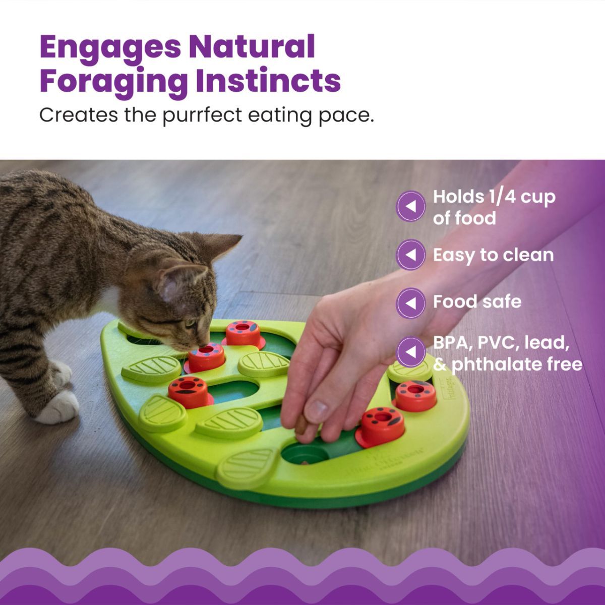 Cat Puzzle Feeder Indoor Cat Toy Interactive Treat Game Slow-Feeding Cat Toy