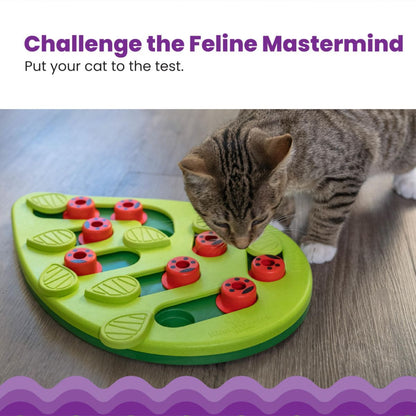 Cat Puzzle Feeder Indoor Cat Toy Interactive Treat Game Slow-Feeding Cat Toy