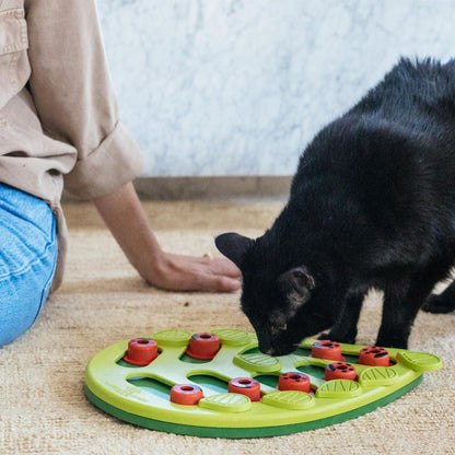 Cat Puzzle Feeder Indoor Cat Toy Interactive Treat Game Slow-Feeding Cat Toy