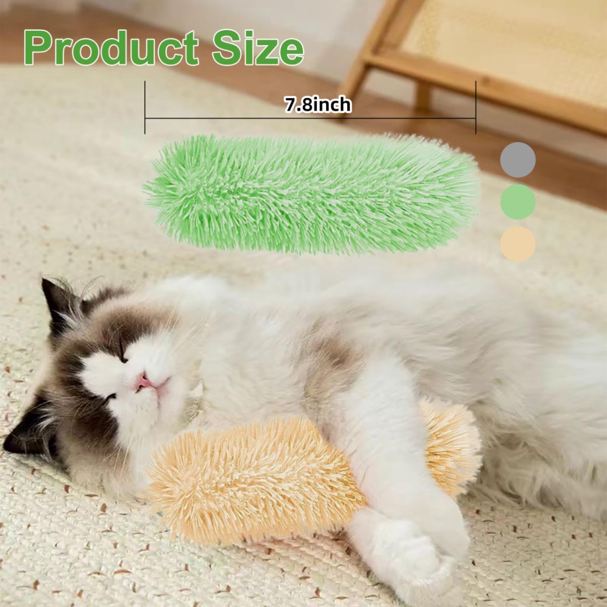 3-Piece Cat Toys Interactive Cat Toys Cat Pillow Toys Catnip Toys Indoor Cat Toys Soft
