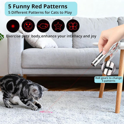 Indoor Cat Toy USB Rechargeable Cat Toy 7 Mode Cat Toy Cat And Dog Interactive