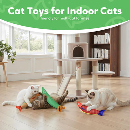 3 Cat Toys Australia Fish-Shaped Cat Toys Catnip Toys Cat Scratching Stick