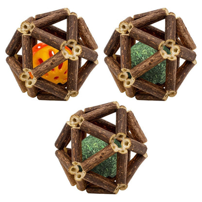 3-Piece Indoor Cat Toys Natural Catnip Toys Kitten Toys Teeth Cleaning Cat Toys Natural