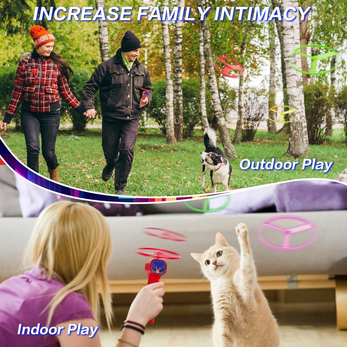 Cat Toy Interactive Cat Toy Flying Disc Cat Toy Pet Toy Cat Entertainment