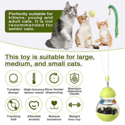 Cat Toy Treat Dispensing Ball Indoor Cat Toy Kitten Toy Mental Stimulation Cat