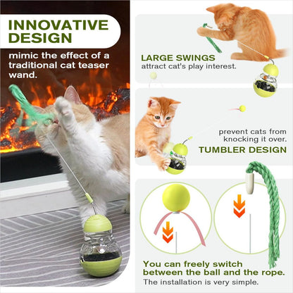 Cat Toy Treat Dispensing Ball Indoor Cat Toy Kitten Toy Mental Stimulation Cat