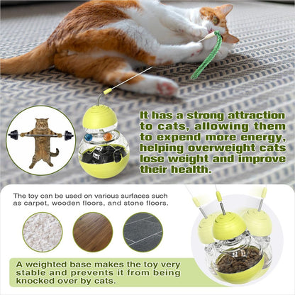 Cat Toy Treat Dispensing Ball Indoor Cat Toy Kitten Toy Mental Stimulation Cat
