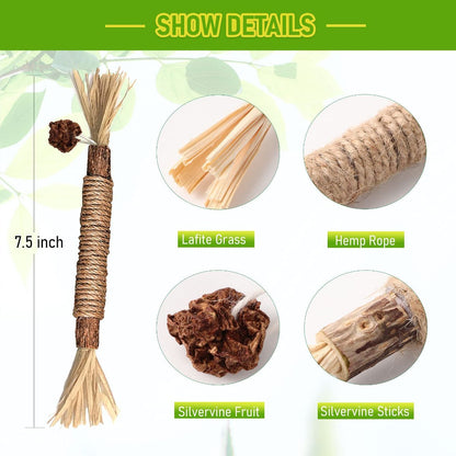 5 Cat Chew Sticks Cat Toys Cat Dental Care Natural Cat Toys Kitten Teething Toys