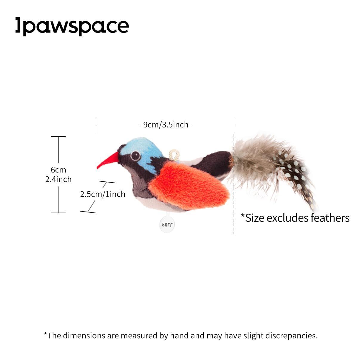 2-Pack Cat Toys Interactive Cat Toys Bird Shaped Cat Toys Cat Toys With Chirping Sound，Random color