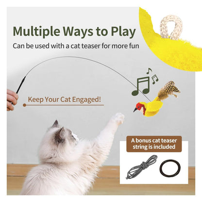 2-Pack Cat Toys Interactive Cat Toys Bird Shaped Cat Toys Cat Toys With Chirping Sound，Random color