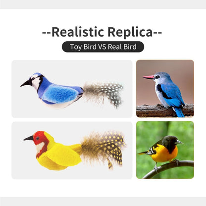 2-Pack Cat Toys Interactive Cat Toys Bird Shaped Cat Toys Cat Toys With Chirping Sound，Random color