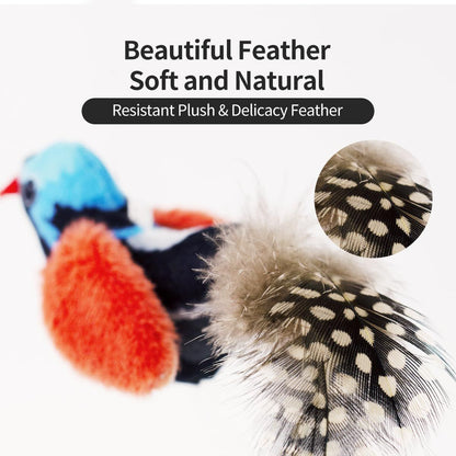 2-Pack Cat Toys Interactive Cat Toys Bird Shaped Cat Toys Cat Toys With Chirping Sound，Random color