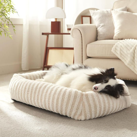 Cosy Dog Bed - Teddy Fabric - Cream