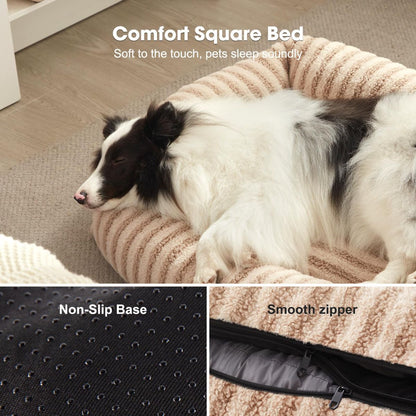 Cosy Dog Bed - Teddy Fabric - Cream