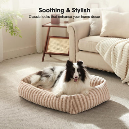 Cosy Dog Bed - Teddy Fabric - Cream
