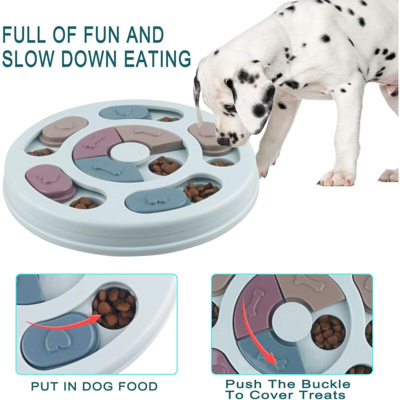 Smart Dog Toys, Slow Down Eating Dog Toys, Non-Slip Intelligence Puzzle Toys For Dogs, Puppy And Cats