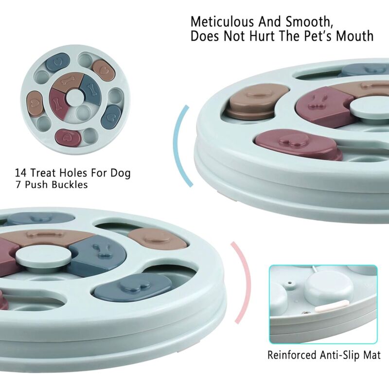 Smart Dog Toys, Slow Down Eating Dog Toys, Non-Slip Intelligence Puzzle Toys For Dogs, Puppy And Cats