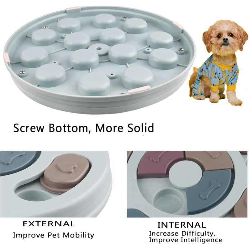 Smart Dog Toys, Slow Down Eating Dog Toys, Non-Slip Intelligence Puzzle Toys For Dogs, Puppy And Cats