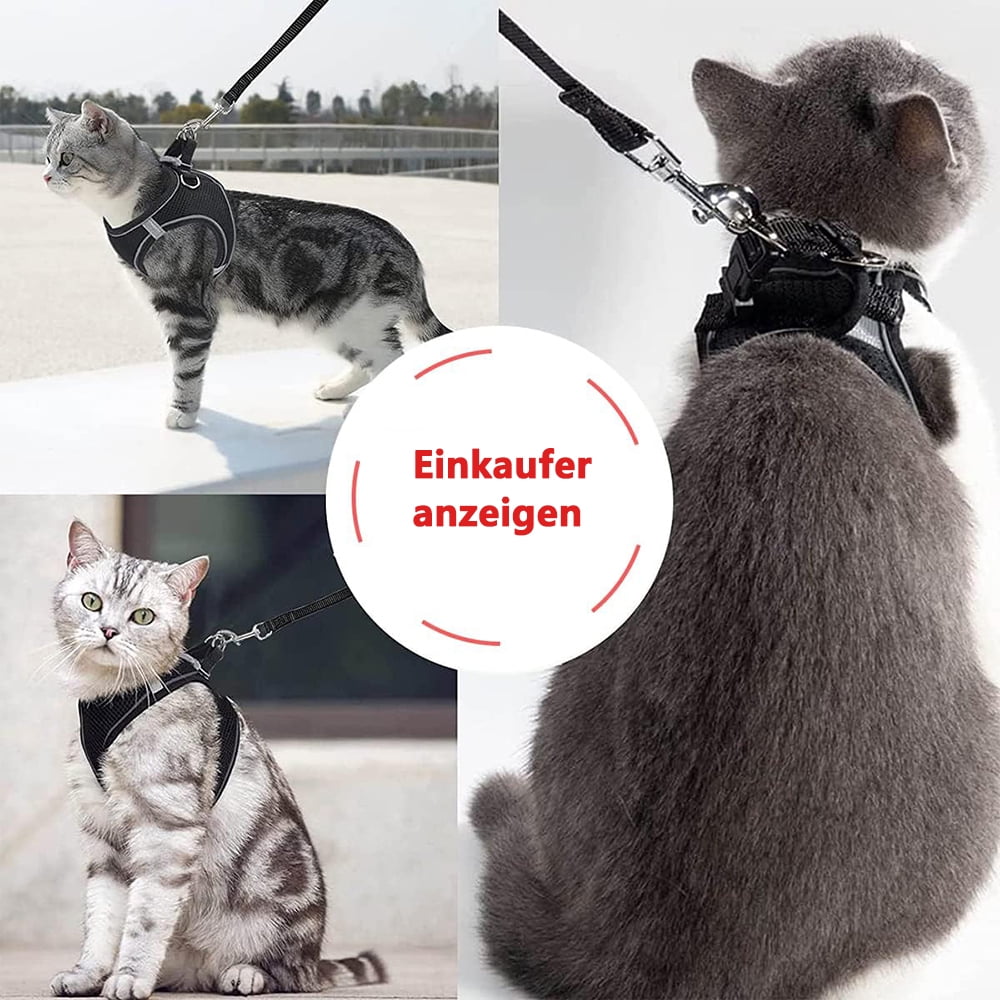 Escape-Proof Cat Harness & Leash Set for Cats, Kittens, Dogs, Puppies - XXS Size