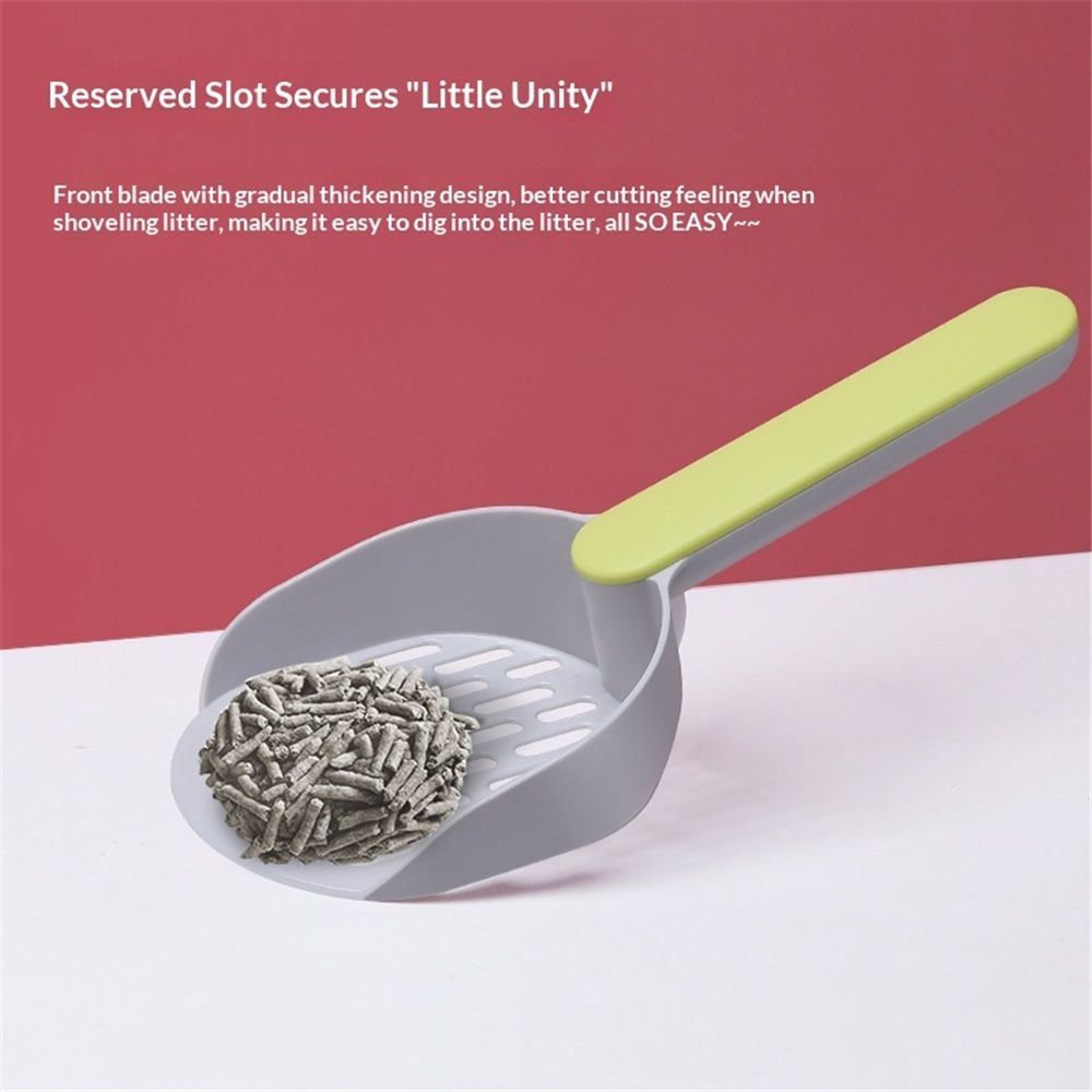 2 pack Easy to Clean Sifting Litter Scoop Shovel,Cat Litter Cat Poop Tool High-Grade ABS Plastic Cat Litter Scoop is Durable (Green)
