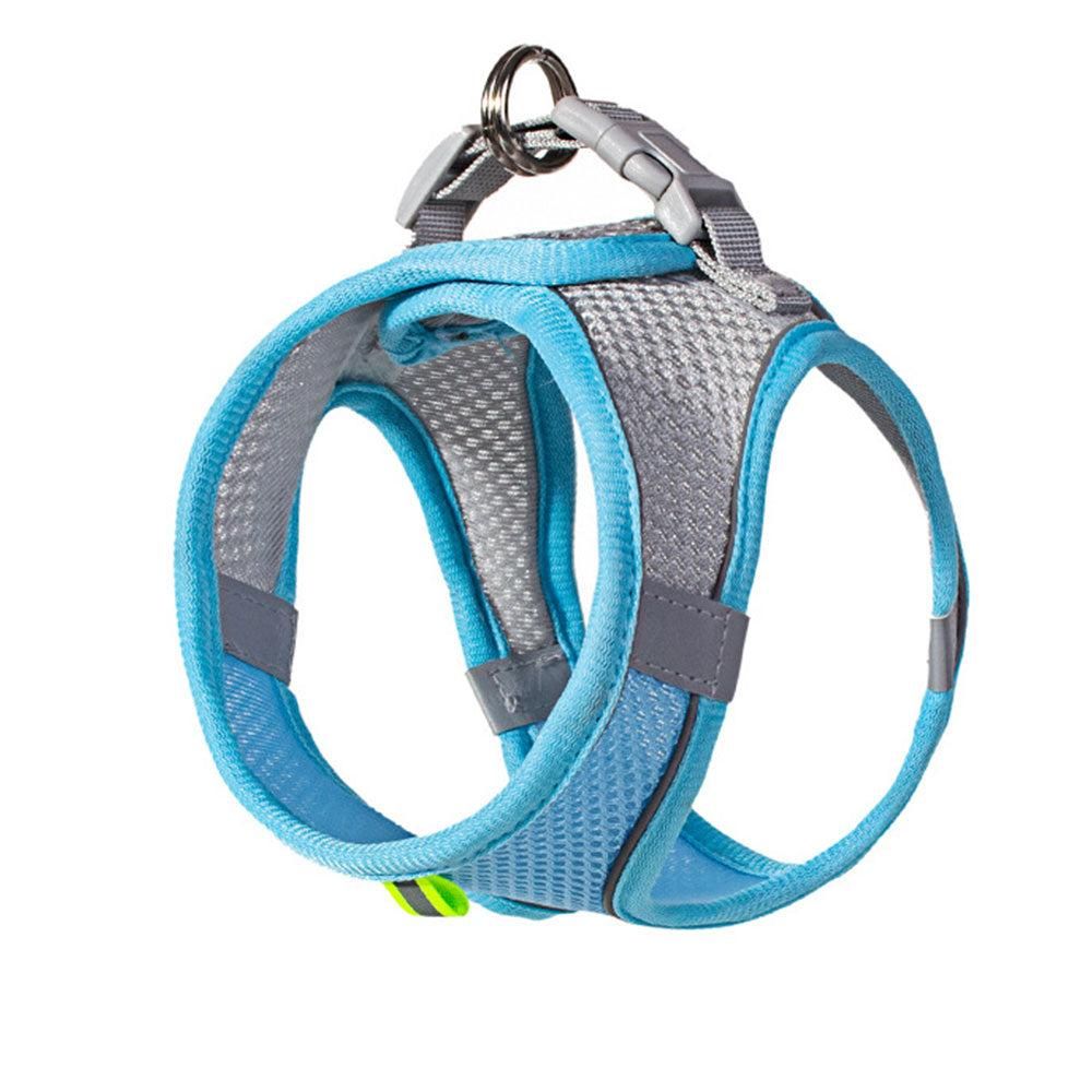Pet Cat Harness and Leash Set Reflective Strip - Blue