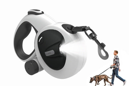 5m Auto Retractable Dog Leash with LED Light Pet Walking Lead for Small Medium Large Dogs - L