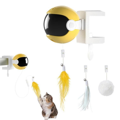 Electric Interactive Cat Toys Automatic Lifting Cat Teaser Toys Set Green