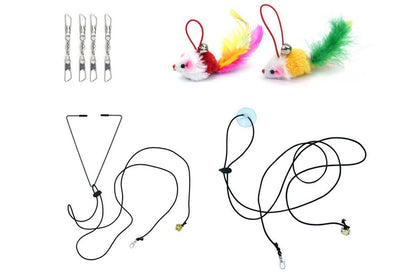 20Pcs Interactive Cat Wand Toys with Feather Replacements for Cats Play and Exercise