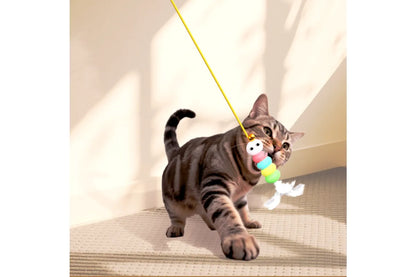 Electric Cat Yo-Yo Toy, Interactive Self Play Boredom Relief Automatic Pet Exercise Toy for Indoor Cats - Pink