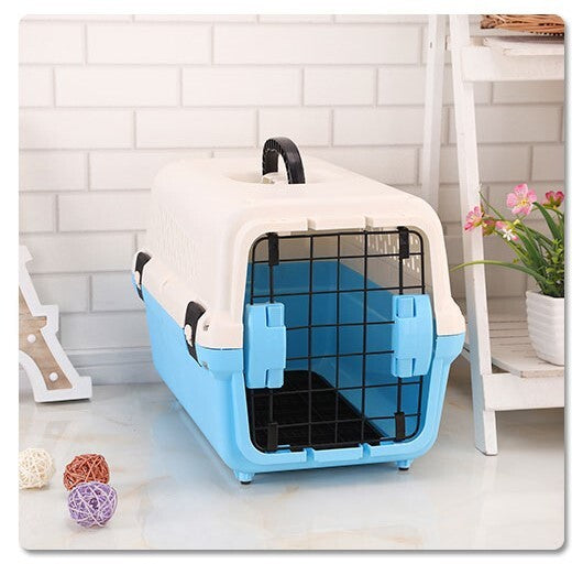YES4PETS Portable Dog Cat Pet Carrier Travel Cage - Light Blue