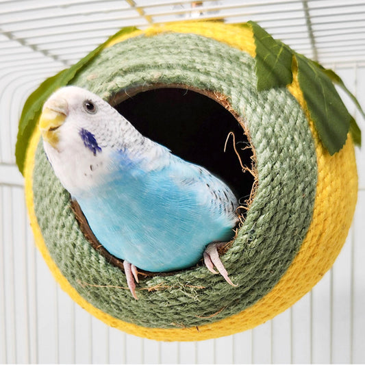 Bird Nest - Braided Twine - White-Green